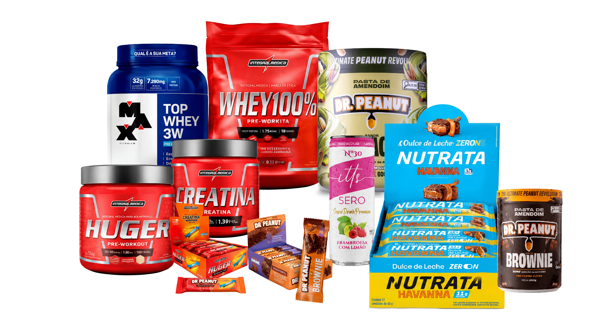 Produtos TEN BR — Max Titanium, Integral Médica, Dr. Peanut, Itts Sero, Nutrata